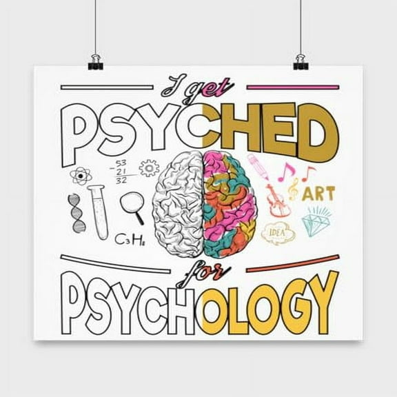 Psychology Motivation Art - Psychology Student - 13x13 Poster Print - College Decor
