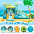 thumbnail image 6 of LAZY BUDDY Inflatable Bounce House with Water Slide, Indoor Outdoor Kids Bouncy Castle Water Park with Splash Pool, Jumping Area, Climbing Wall & Blower, 6 of 9