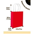 thumbnail image 4 of 100PCS Gift Bag with Handles Bulk Red Paper Bags Multiple Uses (11"x5"x8"inch Medium Size), 4 of 11