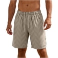 thumbnail image 2 of Enjoytime Casual Print Shorts for Men Elastic Waist Drawstring Stretch Summer Workout Shorts with Zipper Pockets, 2 of 8