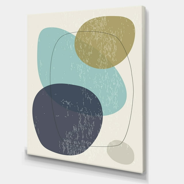 Designart - Minimal Elementary Organic And Geometric Compostions XXXIX - Modern Canvas Wall Art Print