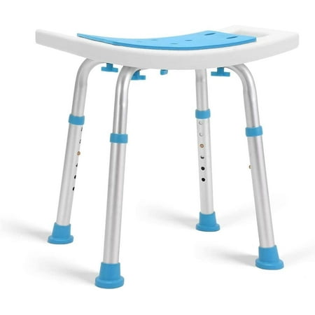 Health Line Shower Chair Stool Seat, Adjustable Padded Bench for Seniors, Elderly, Disabled 350lbs
