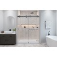 thumbnail image 3 of EUROTECH SHOWERS VITRA-200 56.5-59" W x 78" H Twinglide Frameless Shower Door w/ 3/8" Clear Tempered Glass (MATTE BLACK), 3 of 4