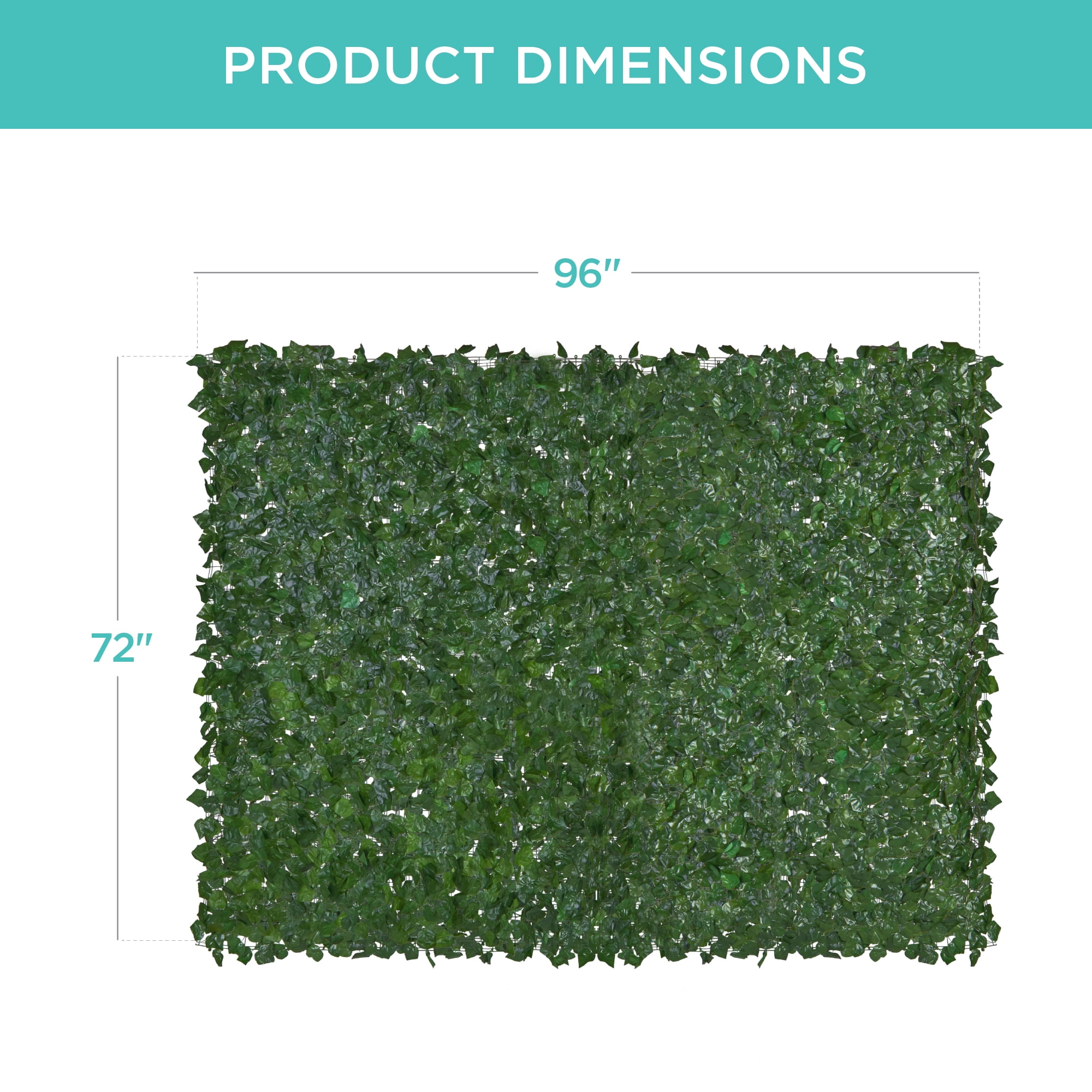 Best Choice Products 96x72in Artificial Faux Ivy Hedge Privacy Fence Screen for Outdoor Decor, Garden, Yard - Green
