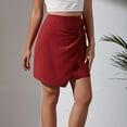 thumbnail image 2 of Sngxgn Womens Skirts Elastic Waist A-Line Pleated Long Skirts(Red,M), 2 of 9