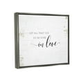 thumbnail image 4 of Stupell Industries All That You Do in Love Rustic Country Quote Luster Gray Framed Floating Canvas Wall Art, 16x20, by Jennifer Pugh, 4 of 5