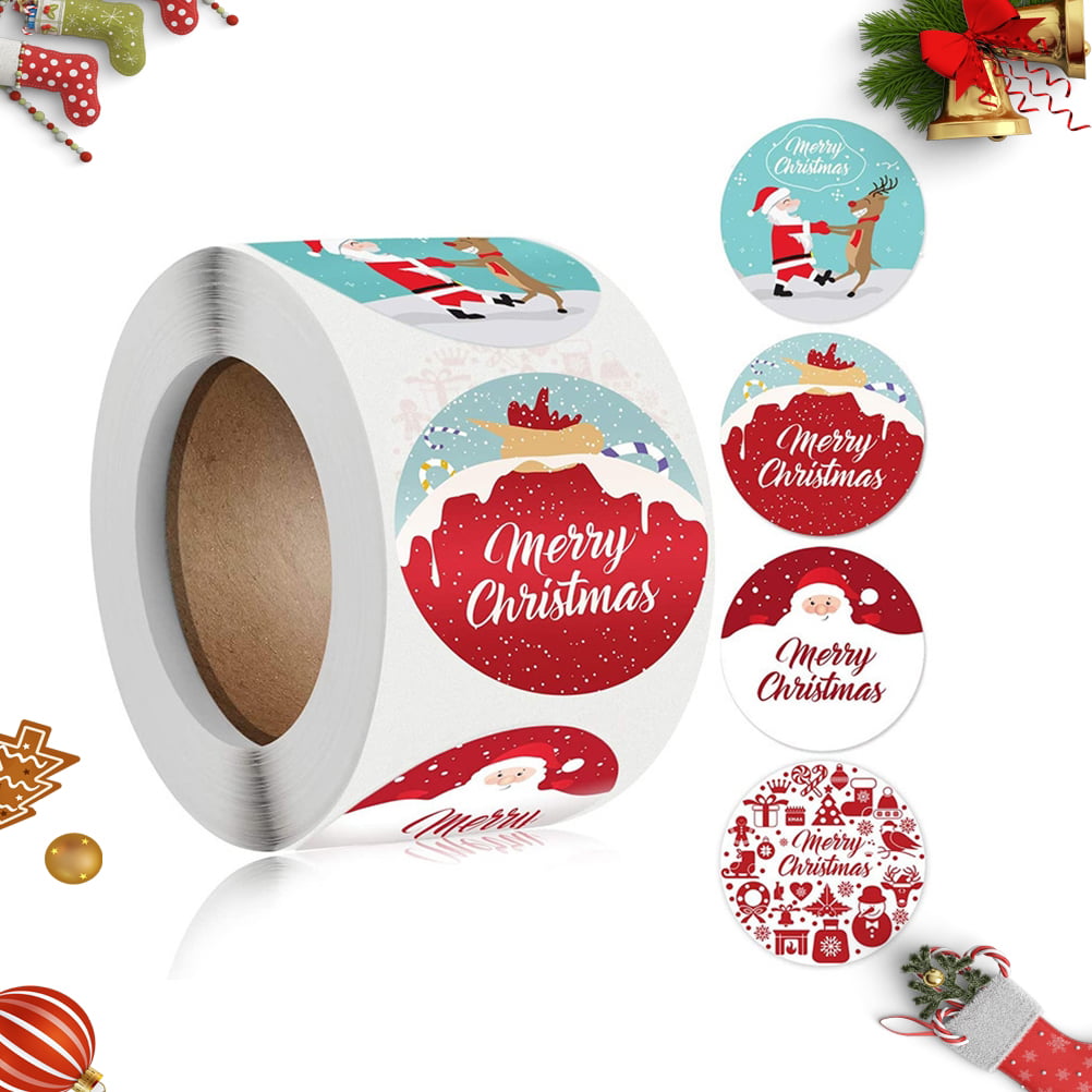 500pcs/roll Label Stickers Paper Merry Christmas Seal Labels Gifts Stationery 