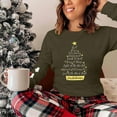 thumbnail image 6 of HOMBOM Womens Long Sleeve Tops Christmas Outfits Ugly Army Green Xmas Snowflakes T Shirts for Women, 6 of 9