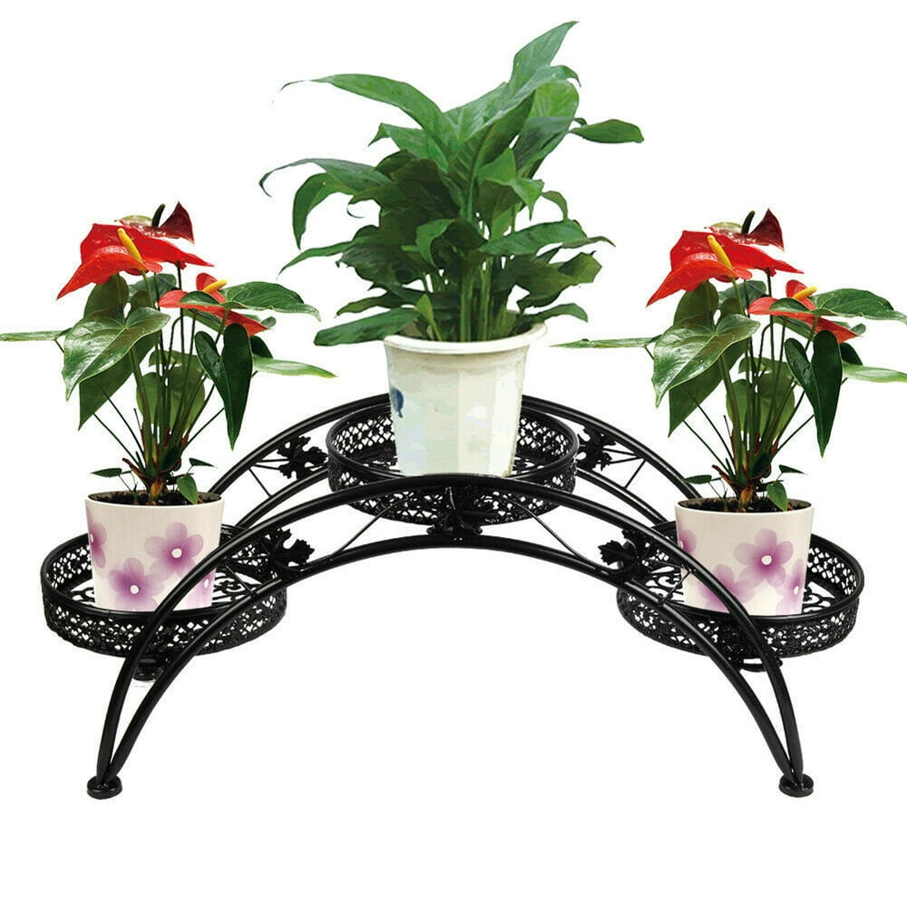 DAZONE 3Tier Dazone Wrought Iron Pot Plant Stand Indoor Outdoor Garden
