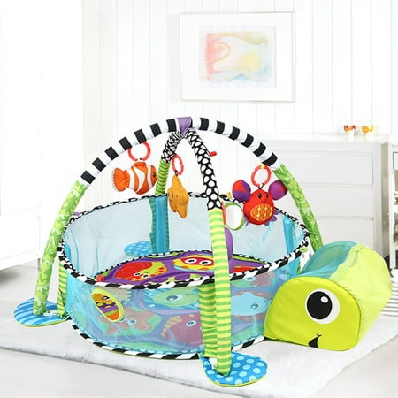 Moaere 3-in-1 Baby Activity Gym Game Play Crawling Mat Toy Infant Gift with Ball