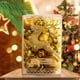 thumbnail image 5 of Paquete de 30 bolas de árbol de Navidad, colgantes navideños, 1,2 / 1,6 / 2,3 pulgadas, manualidades, plástico, chimenea, bricolaje, ventana, puerta, suministros, oro Inevent HA009414-04B, 5 of 7