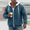 #Blue, variant on DPTALR Men's Fashion Casual Solid Long Sleeve Fleece Jacket,Hooded with Zipper Pockets,Khaki,Big and Tall Men XXL