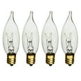 thumbnail image 2 of 4 Clear 25W Candelabra Flame Tip Night Light Bulbs 120V Lamp Chandelier Sconce, 2 of 3