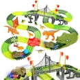 thumbnail image 1 of BEMITON Dinosaur Toys Race Car Track Create a Dinosaur World Road Race Juego de juguetes de pista de dinosaurios flexibles 273+ piezas Regalos de cumpleaños de Navidad para niños de 3 4 5 6 7 años, 1 of 7