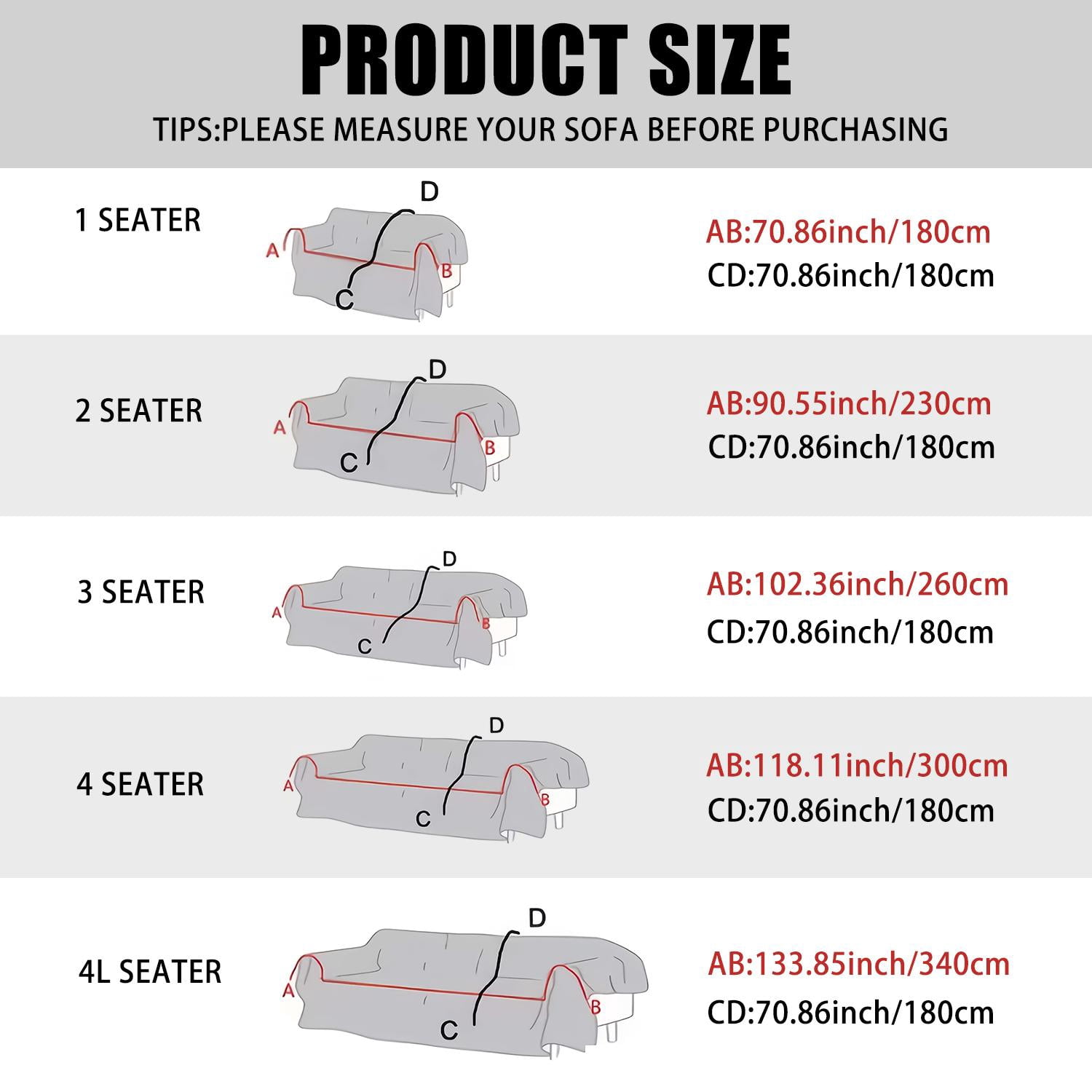 Soft Gingham Couch Cover, Fits 1–4 Cushion Couch. Couch Blankets with Skirt Edge, Machine Washable Furniture Protector