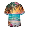 thumbnail image 3 of TQWQT Hawaiian Scrub Tops for Men Beach Coconut Tree Print Medical Scrub Tops with Pocket Summer Short Sleeve V Neck Hawaiian Tee Yellow XL, 3 of 3