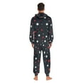 thumbnail image 4 of FORMRS Onesies Pajama for Adults Unisex Hoodie Winter Jumpsuit One Piece Sleepwear, Sizes S-2XL, Blue Stars Pattern, 4 of 7