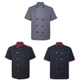 thumbnail image 1 of TOPTIE 3 Pack Men & Women Short Sleeve Chef Coat Jacket-SET4-L, 1 of 5
