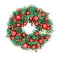 thumbnail image 1 of Coronas navideñas para puerta delantera, corona navideña Artificial de 15,8 pulgadas, adornos de bolas de Navidad, decoraciones para Navidad, 1 of 8