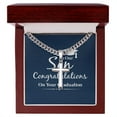 thumbnail image 2 of To Our Son Congratulations on Your Graduation Artisan Cross Cuban Chain Link, 2 of 11