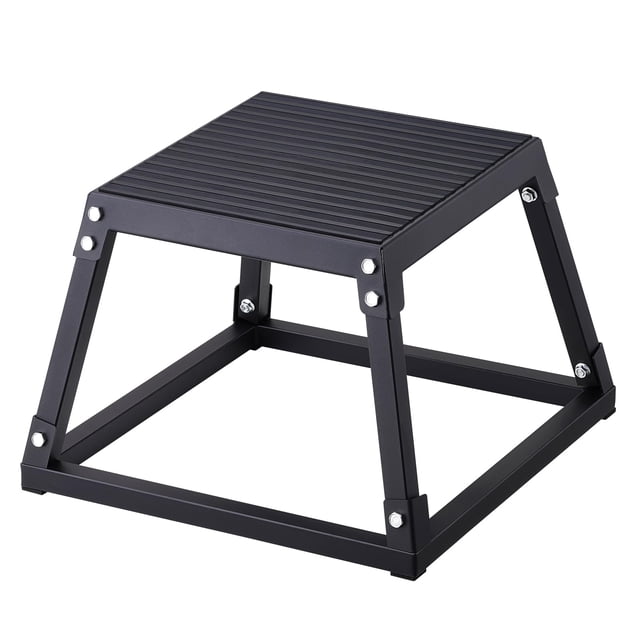 Jump Box pliométrico VEVOR 30 cm de acero antideslizante negro