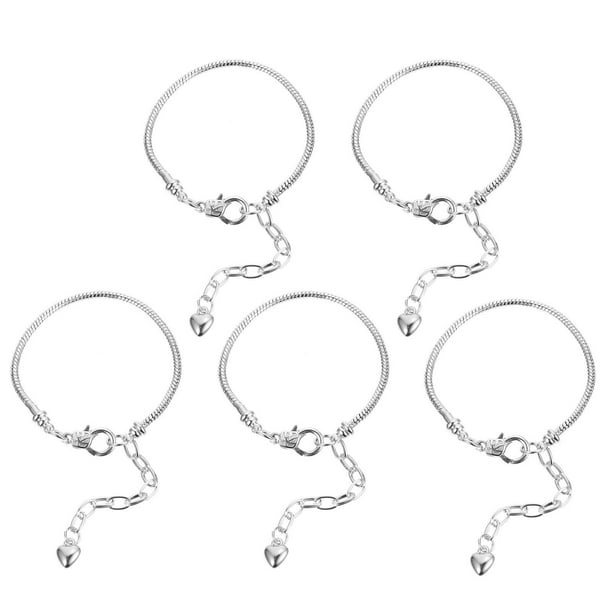 EeaseMX 5 pulseras de cobre con cadena de hueso de serpiente para mujer, pulseras decorativas, pulseras DIY