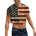 thumbnail image 2 of Blusas y camisas de manga corta y cuello redondo para hombre, blusas de verano con estampado y mangas cortas para hombre., 2 of 8