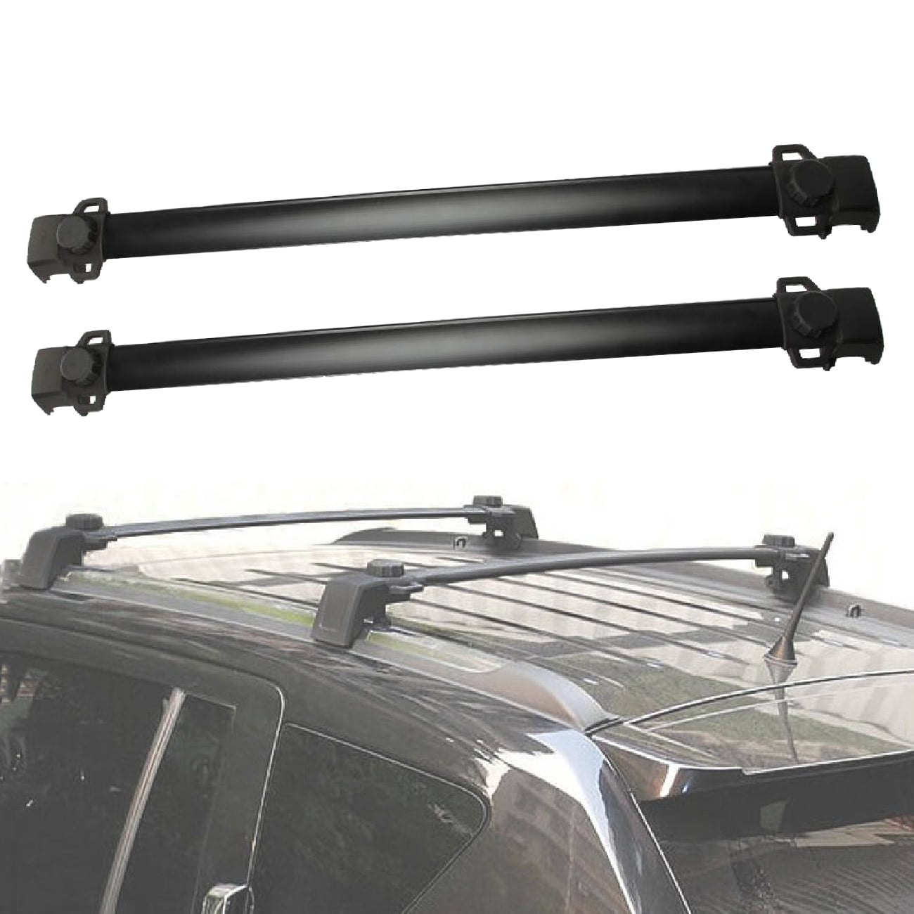 Beamnova Roof Rack Cross Bars for 2011-2016 Jeep Compass with Vertical Side Bars, Cargo Carrier 2011 Jeep Compass Roof Rack Cross Bars