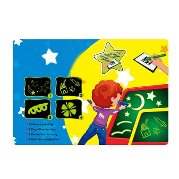 Light Drawing Pad Kids Luminescent Drawing Board Glowing Magic Graffiti Painting Writing Educational Toy