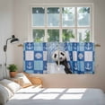 thumbnail image 3 of Funny Panda Tier Curtains 24 Inch Length, Cute Modern Lovely Animals on Showering Blue Cafe Short Curtains for Bathroom Over Sink, Small Kitchen Curtain Light Filtering Drapes 2 Panels 27.5"Wx24"L, 3 of 8
