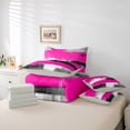 thumbnail image 6 of Manfei Female Men Minimalist Oil Painting Twin Bedding Sets 7-Piece,Grey Pink Bedding Comforter Set Microfiber,Vintage Aesthetic Breathable Sheet Sets,Lightweight Room Decor,Reversible, 6 of 8