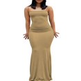 thumbnail image 1 of Women Sleeveless Fish Tail Dress  Solid Color Spaghetti Strap Bodycon Long Skirt, 1 of 2