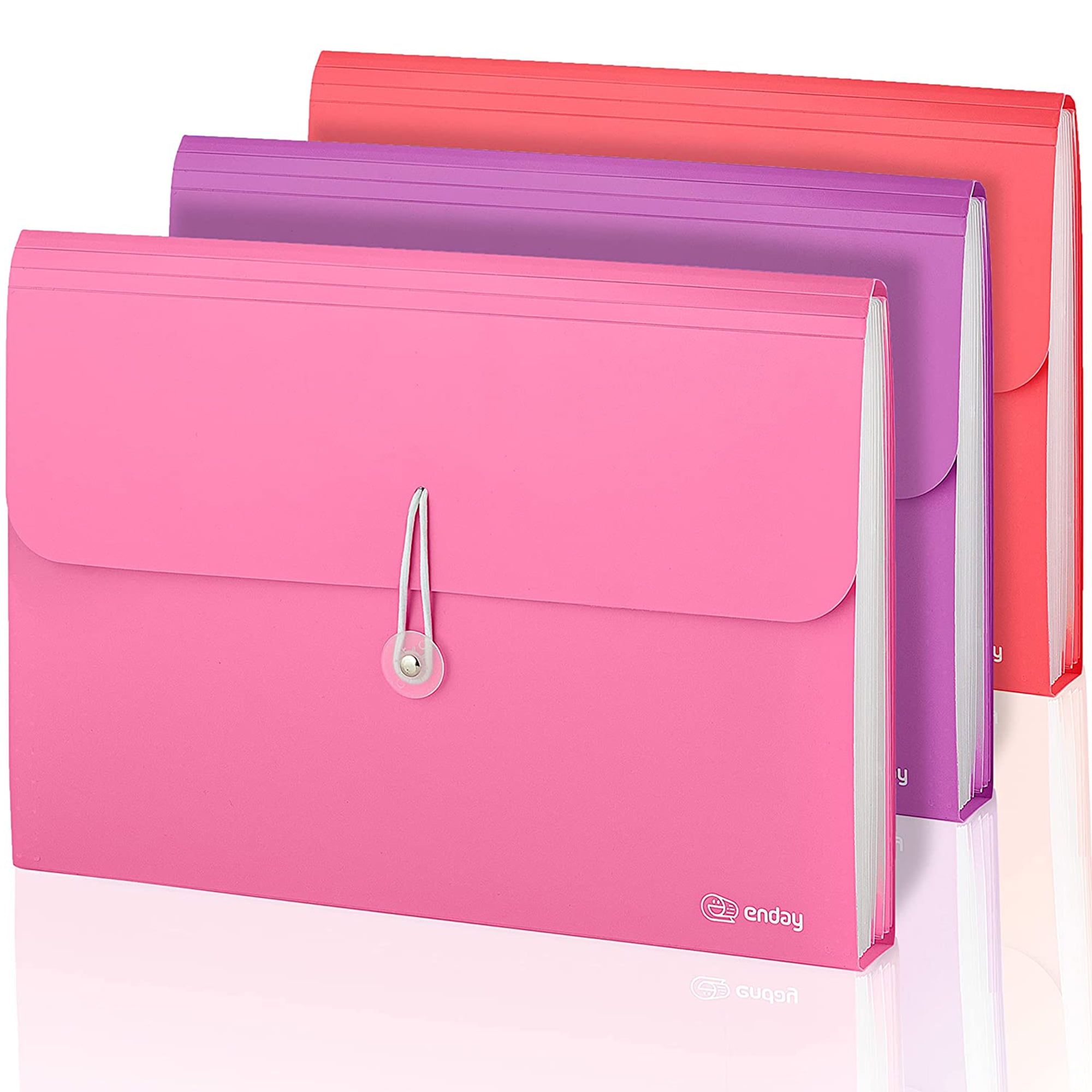 Enday Accordion Folder with Pockets Accordian A4 Paper Organizer & Document Holder, Multicolor 3