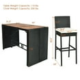 thumbnail image 3 of Gymax 7PCS Rattan Wicker Bar Set Patio Dining Furniture w/ Wood Table Top 6 Stools, 3 of 10