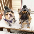 thumbnail image 5 of Winter Warm Dog Hats Windproof Knitting French Bulldog Hat for Dogs, 5 of 6