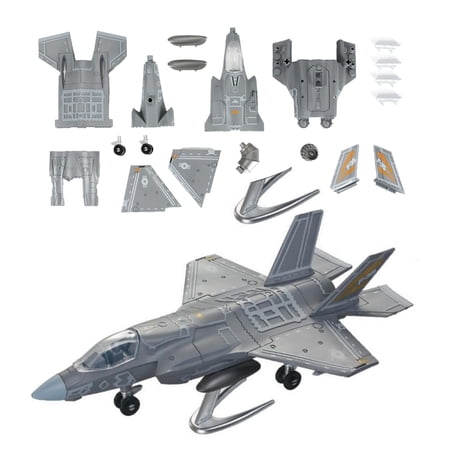 ARCADORA 1:72 Scale F-35 Stealth Fighter Jet Assembly Model With Display Stand For Military Collection Desktop Decoration