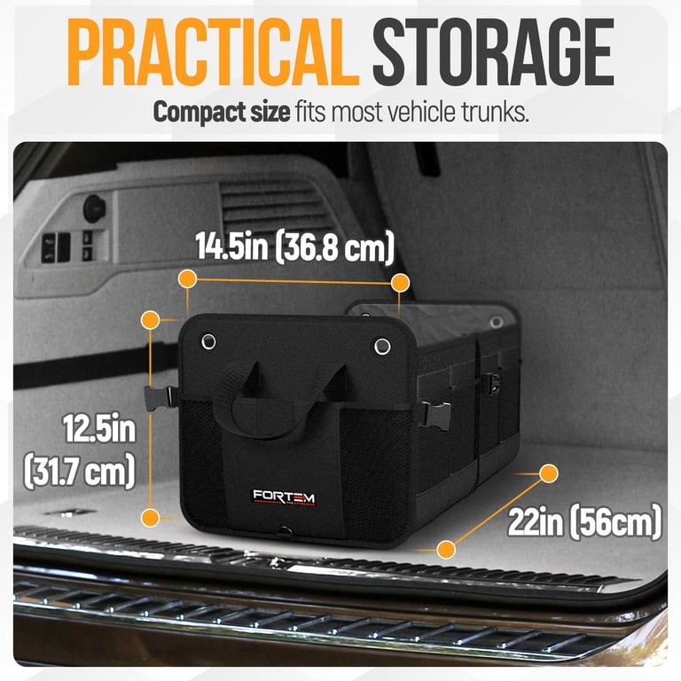 FORTEM SUV Trunk Organizer, 65L Collapsible Storage Bag photo 3