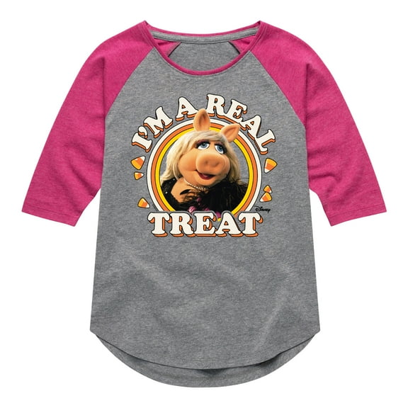 The Muppets - I'm A Treat - Toddler & Youth Girls Raglan Graphic T-Shirt