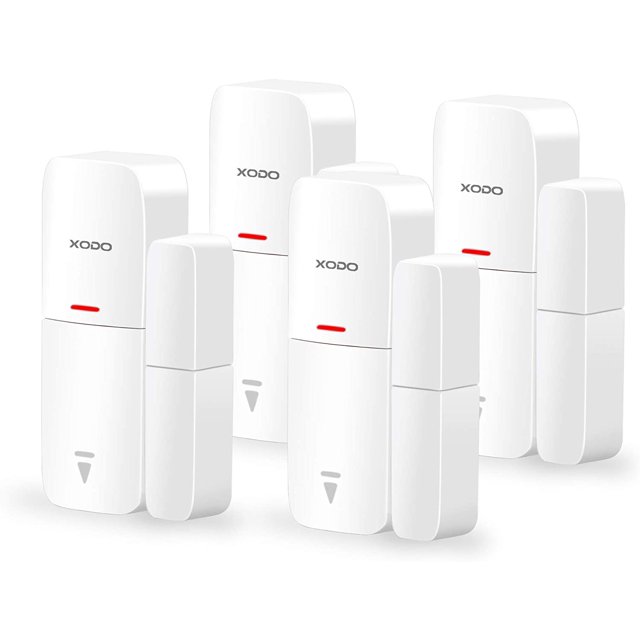Sensores de timbre de alarma antirrobo de seguridad XODO para puertas y ventanas, Wifi, Alerta de intrusos - Fácil instalación - Compatible con teléfonos inteligentes - DS2-4PK
