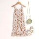 thumbnail image 2 of Ropa De Bebé (Niño O Niña) Traje De Mono Para Niños Pequeños Patrón De Flores Lindas Pantalones Acampanados Espalda Ahuecada Marrón Odeerbi LM103-8800, 2 of 9