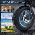 thumbnail image 5 of ZorixBike 750W Electric Bike for Adults,16" Fat Tire E Mountain Bike,48V 15.6AH Battery up to 70 Miles Range,Full Suspension and 7-Speed, 5 of 8