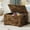 Brown/Rhombus, variant on Ataucjin 23.6" Storage Chest,Wooden Storage Bench with Safety Hinge,Wooden Entryway Bench,Easy Assembly,Retro Style Large Toy Chest for Entryway, Living Room,Bedroom