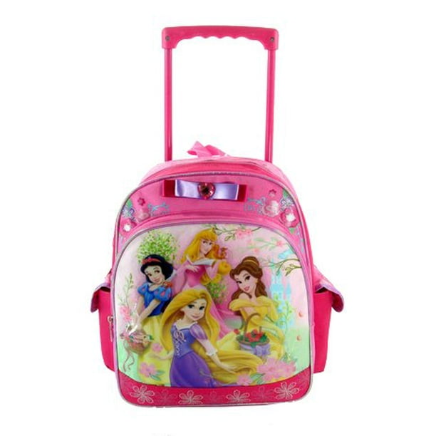 Disney Princess Rolling BackPack Princesses Rolling School Bag Small by S Shop