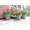 thumbnail image 2 of Suncast 10-Inch Indoor/Outdoor Resin Flower Planter, Gray, 2 of 7