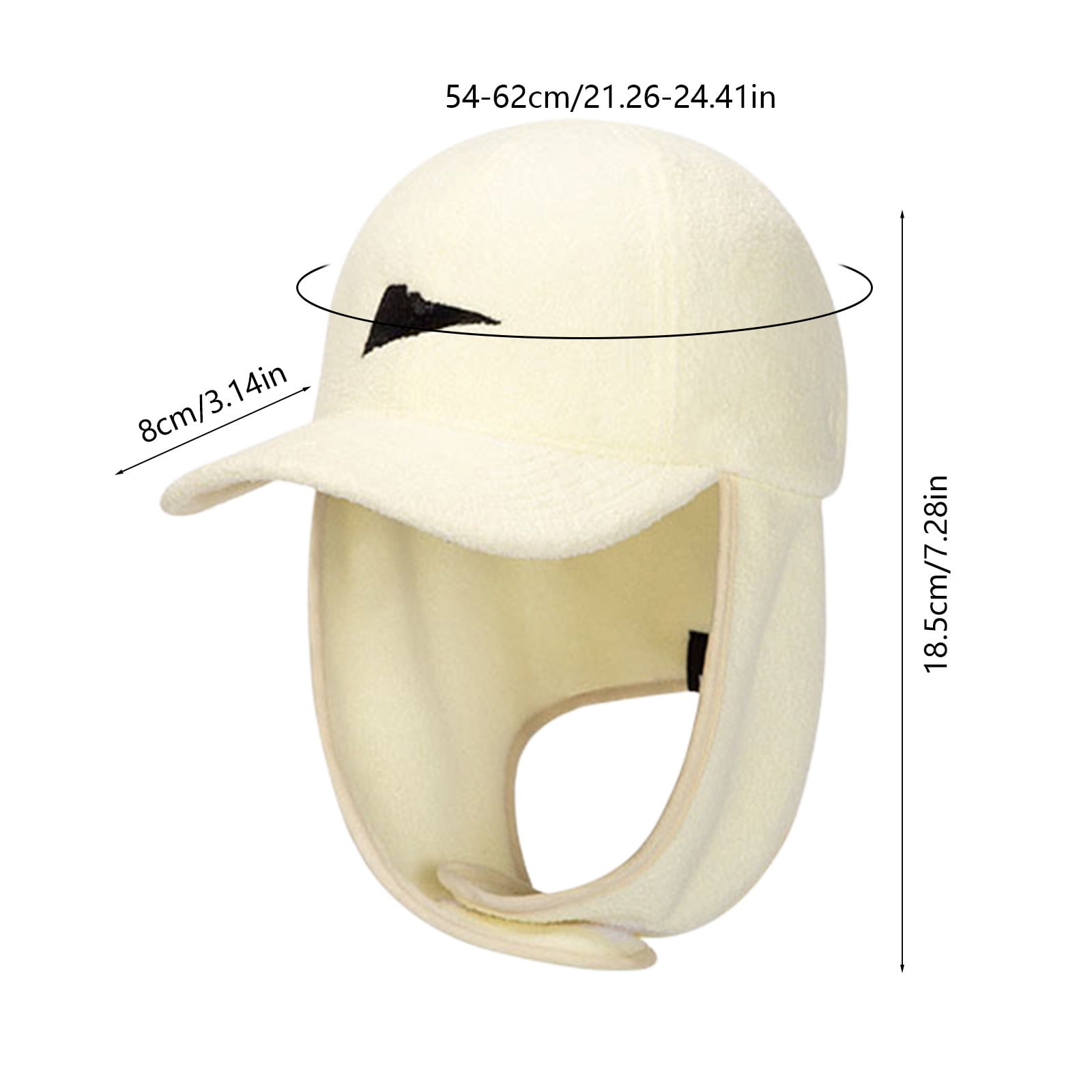 Winter Hat with Ear Flaps for Men and Women, Thermal Fleece Lined Beanie for Cold Weather, Windproof Ski Snowboard Skating Outdoor Sports, Adjustable Knit Cuff Trapper Hat with Foldable Ear Covers