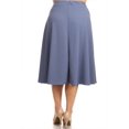 thumbnail image 3 of Moa Collection Women's Plus Size Solid Midi Skirt, 3 of 4