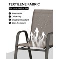 thumbnail image 3 of 4 PCS Patio Stackable Dining Chairs, Outdoor Stacking Chairs with Breathable Textilene Fabric & Metal Frame, Outdoor Dinning Seats for Patio, Deck, Backyard, 3 of 7