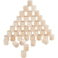 thumbnail image 1 of 100 bloques cilíndricos de madera para manualidades, 2 cm x 2 cm, sin acabado, palitos redondos de madera de haya para construcción y tallado., 1 of 9