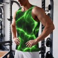 thumbnail image 5 of Salouo Green Lightning for Men's Tank Tops,Sleeveless Muscle Shirts for Men Quick Dry Workout Tank Top Gym Muscle Tee Fitness Bodybuilding Sleeveless T Shirt-XX-Large, 5 of 7