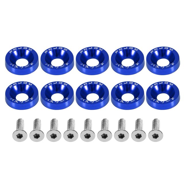 Herwey Car Modification M6 Gasket Bolt License Plate Frame Decoration Screw, License Plate Holder.,Car Refitting 6mm Screws for Fender